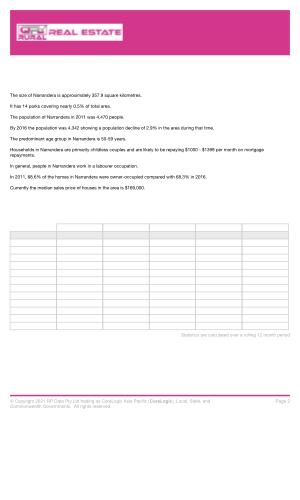 Thumbnail of Narrandera Statistics Report